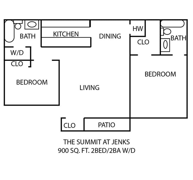 2BR/2BA - Summit Apartments