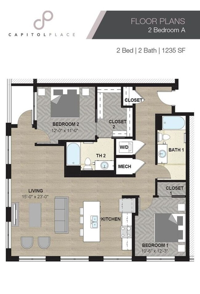 Floorplan - Capitol Place Apartments