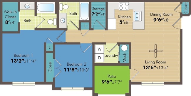2BR/2BA - Aldara Apartments