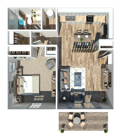 One Bedroom Kinley Flats - Kinley Flats