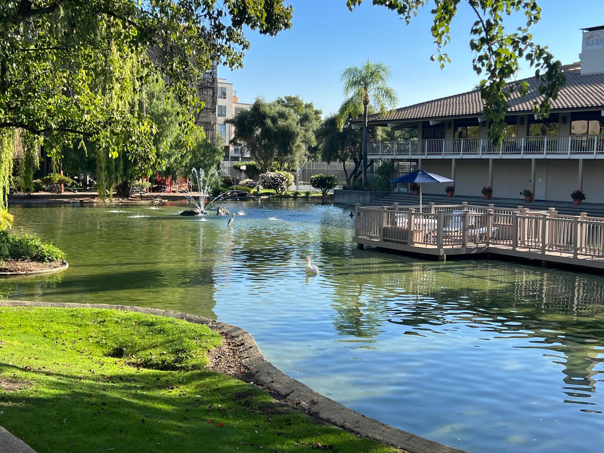 Pond and clubhouse - 310 N Civic Dr