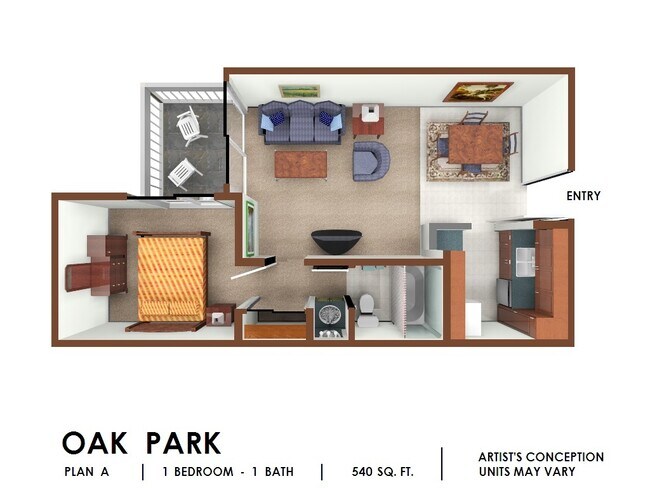 Floorplan - Oak Park (South Bldg)
