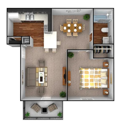 1-Bedroom/1-Bathroom - Triangle Park Apartments