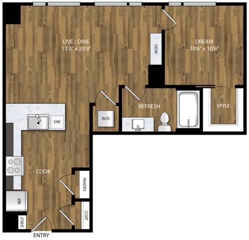 Floorplan - Willamette Tower