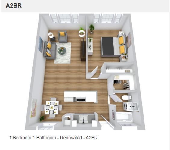 1X1 A2BR - Grand at Rockridge (FKA Pleasant Valley Apts)