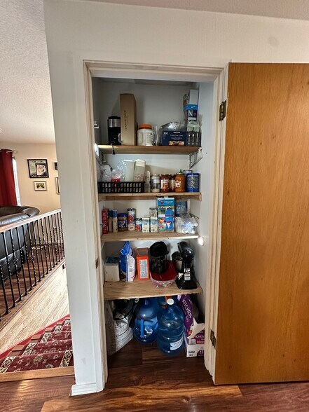 Kitchen pantry in hallway upstairs next to the kitchen. - 219 Thayer Dr