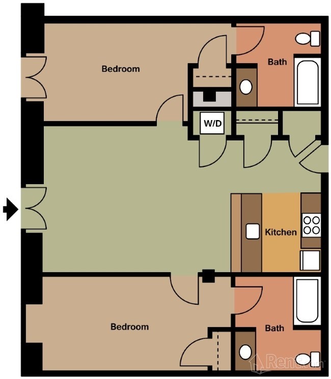 2BR/1BA - The Warehouse Apartments