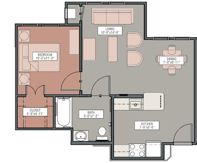 1BR/1BA - Savannah Gardens Senior Residences