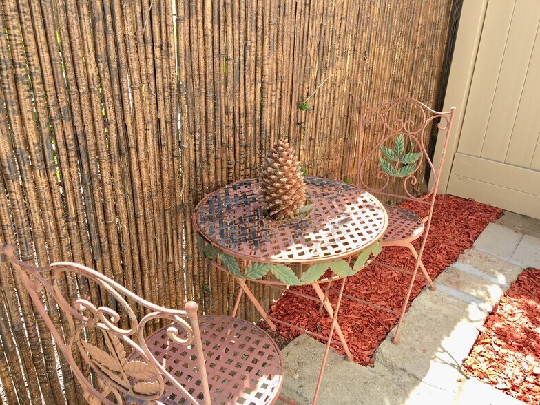 Backyard private sitting area - 1348 S Curson Ave