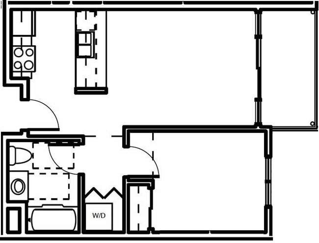 Verona 1x1 floor plan PR SM Verona LLC - PR SM Verona LLC