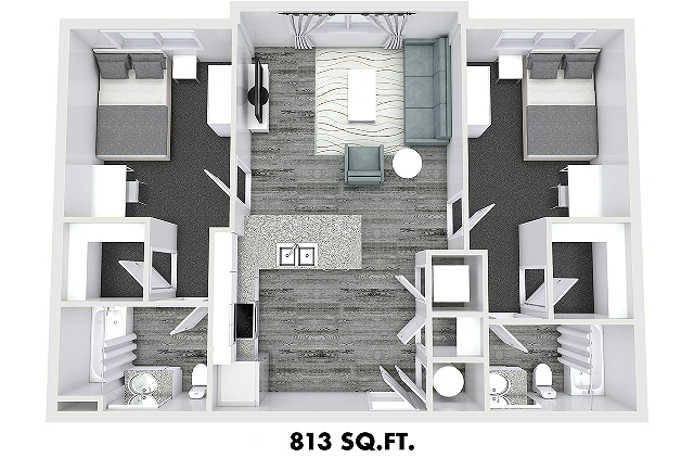 2Bed 2 Bath A - Nine At Memphis