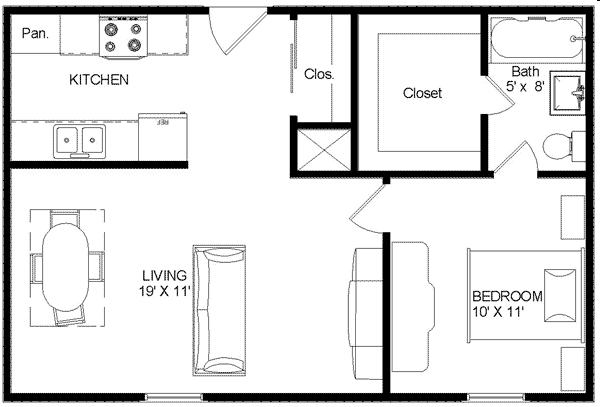 1BR/1BA - Capital Towers