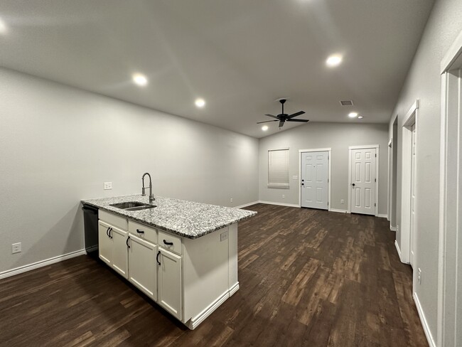 Open Living + Kitchen Area - 107 S Bois D Arc St