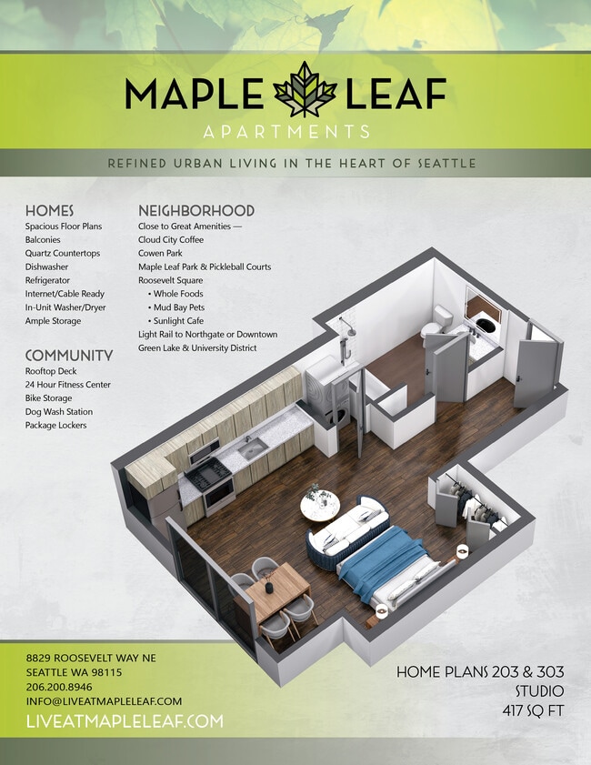 Floorplan - Maple Leaf Apartments