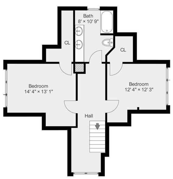 Upper floor plan - 2218 Mystic Valley Pky