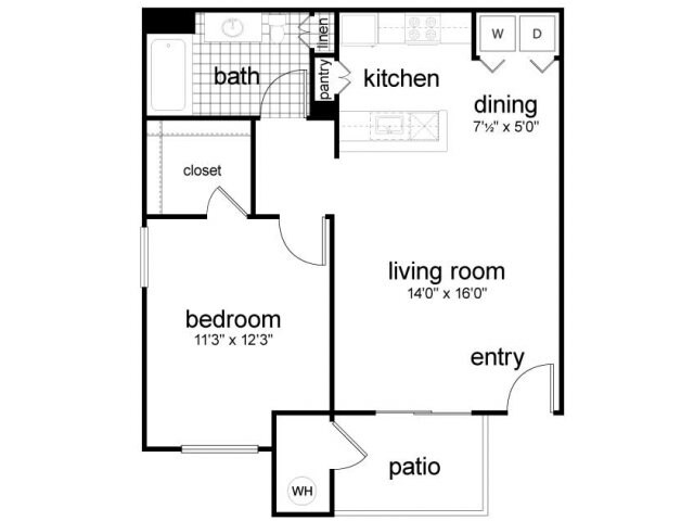 1BR/1BA - Cypress Point