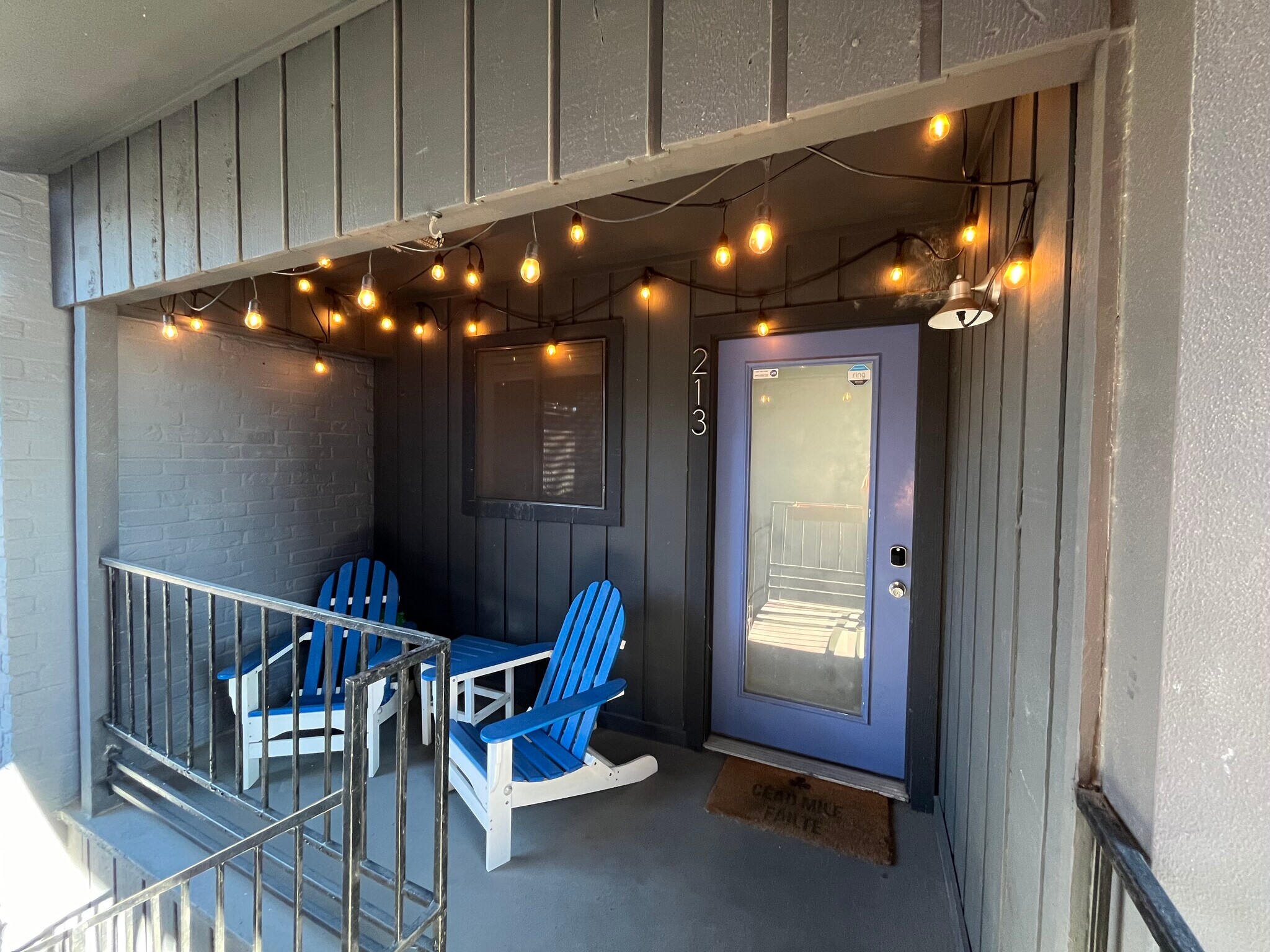 The unit's patio provides a great space to enjoy Austin's weather. - 909 Reinli St