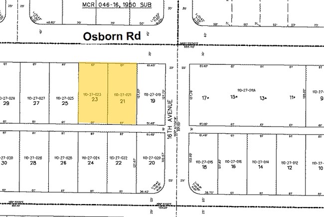 Plat Map - 1605-1611 W Osborn Rd