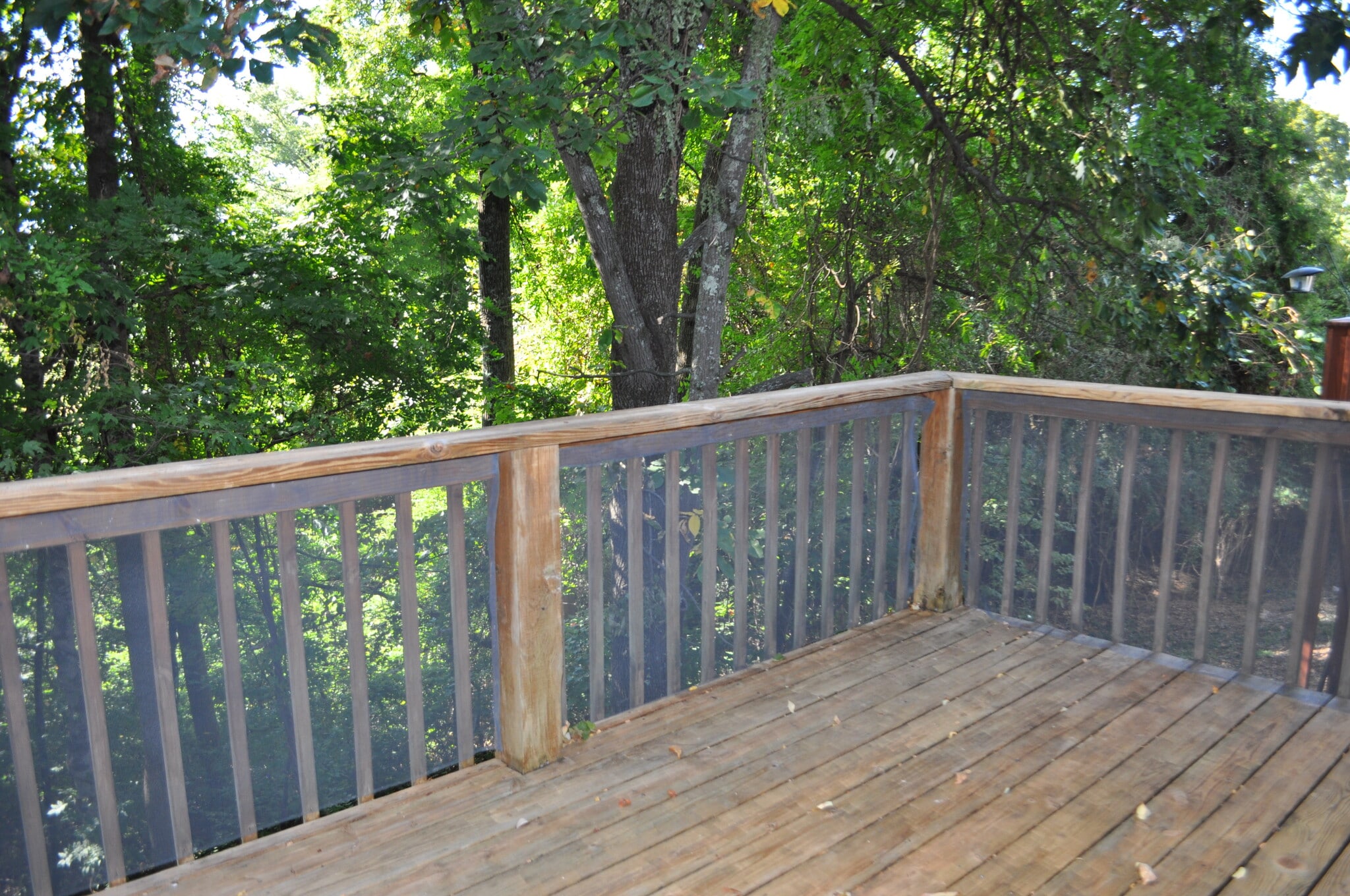 Deck faces quiet wooded area - 3246 Mountain Spring Way