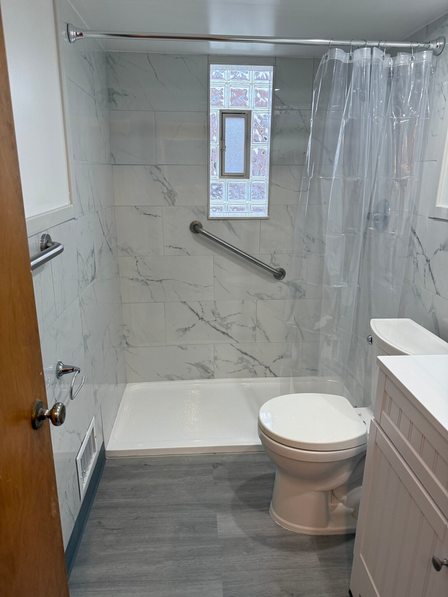 Bathroom new marble walk in shower - 1064 Anderson Ferry Rd