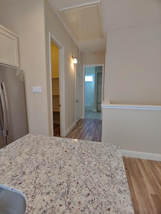 Hallway view from kitchen - 4926 Weeping Willow Rd