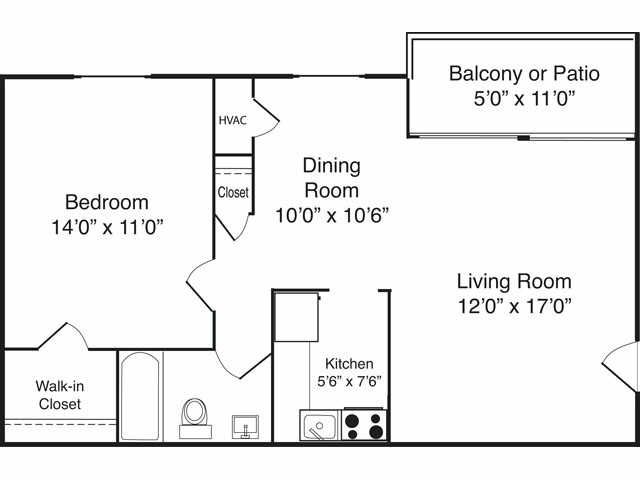 1BR/1BA - Parkside Terrace