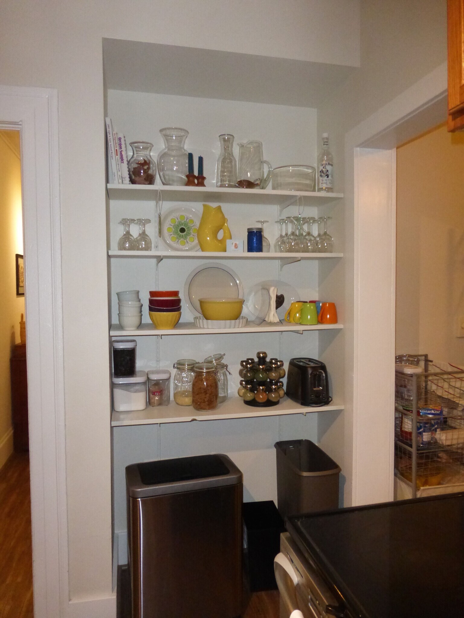 open shelving in kitchen - 204 Northeast 5th Avenue