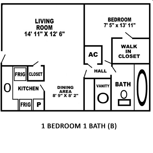 1BR/1BA - Birchleaf Apartments