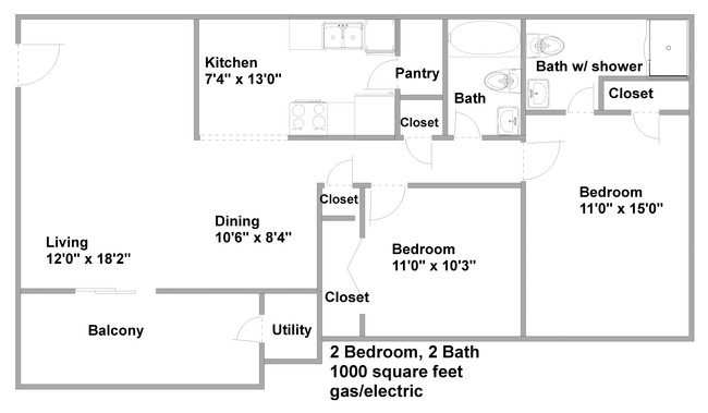 2BR/2BA - Stratford Apartments