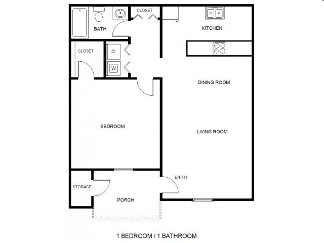 1BR/1BA - Valley Hill Senior Apartments