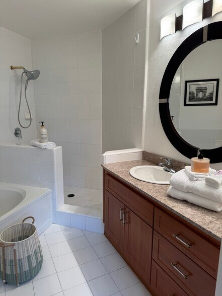 Master Bathroom with shower and bath tub - 5855 Horton St