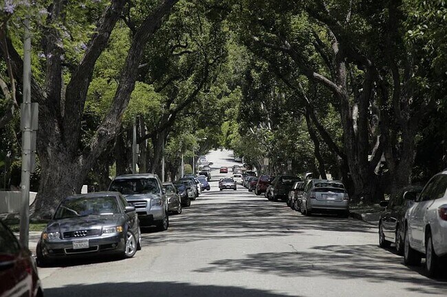 View down Flores Street - 1233 N Flores St