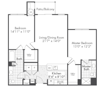 2BR/2BA - The Reserve at Riverdale