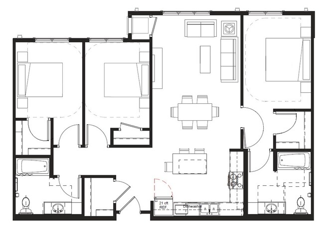 Floorplan - Fitzgerald Flats