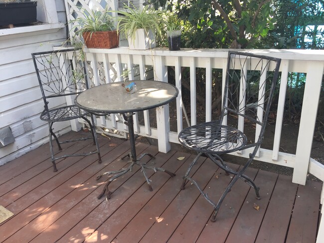 Back porch - staged living idea - 1229 N Orange Grove Ave