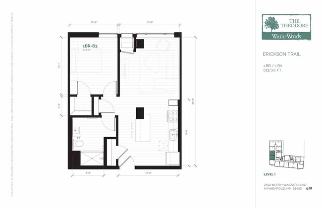 Floorplan - The Theodore Apartments 55+