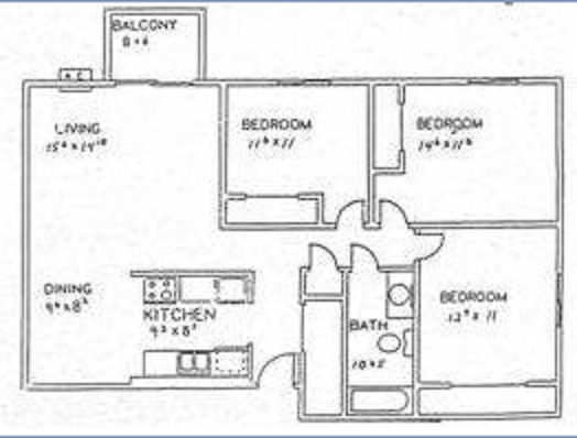 3BR/1BA - Century Apartments