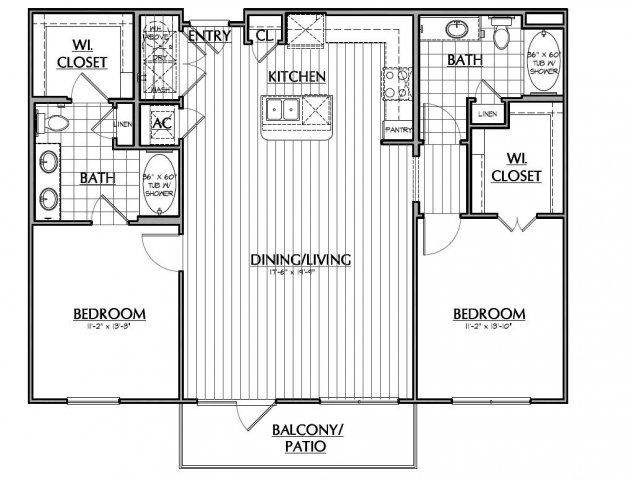 B2 â?? Two bedroom, two bath home with 1,226 s.f. - CityVista Apartments