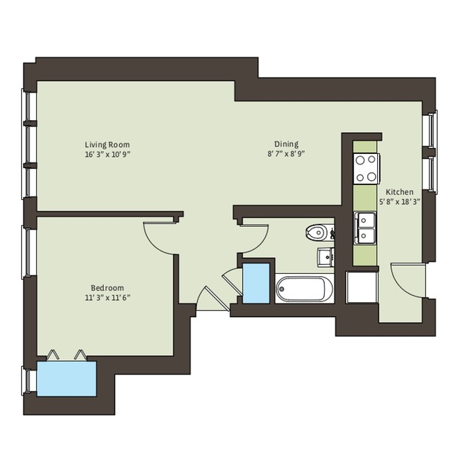 Floorplan - 5535 S. Kimbark Avenue