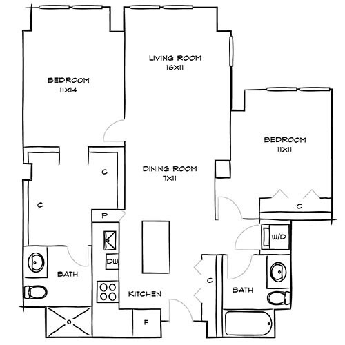 Floorplan - One Canal