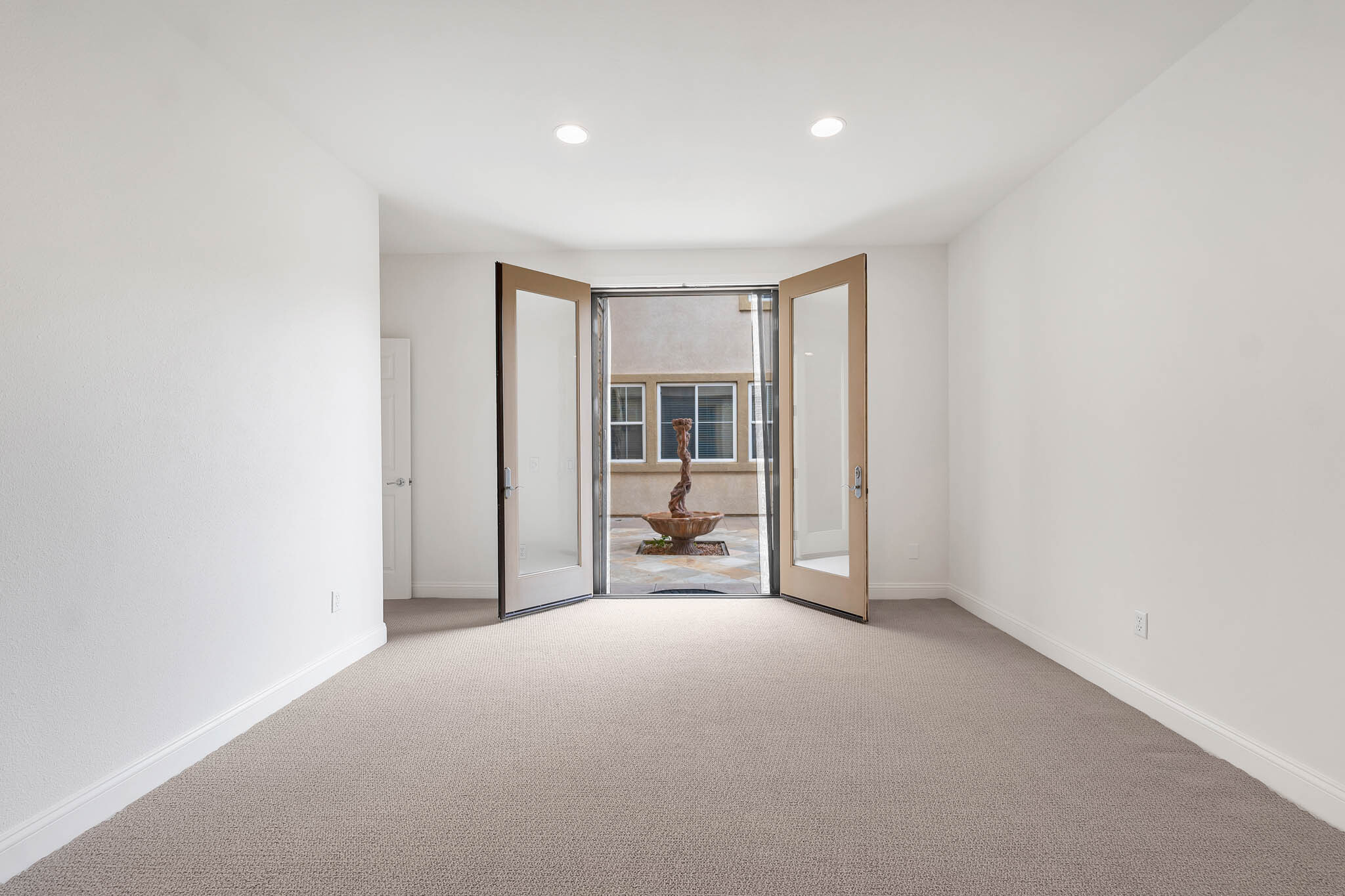 Downstairs Office With French Doors To Front Yard - 12215 Delante Ct