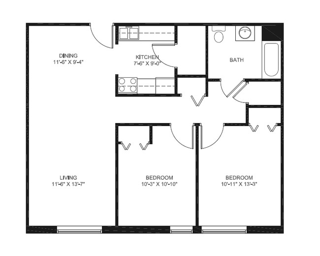 2BR/2BA - St. Mary's Hall