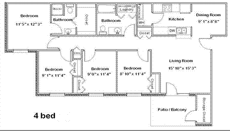 4BR/2BA - Stellhorn Pointe Apartments