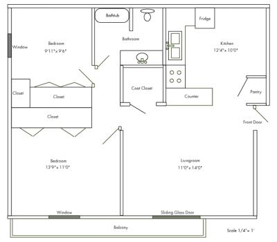 Floorplan - Harvard Park Apartments