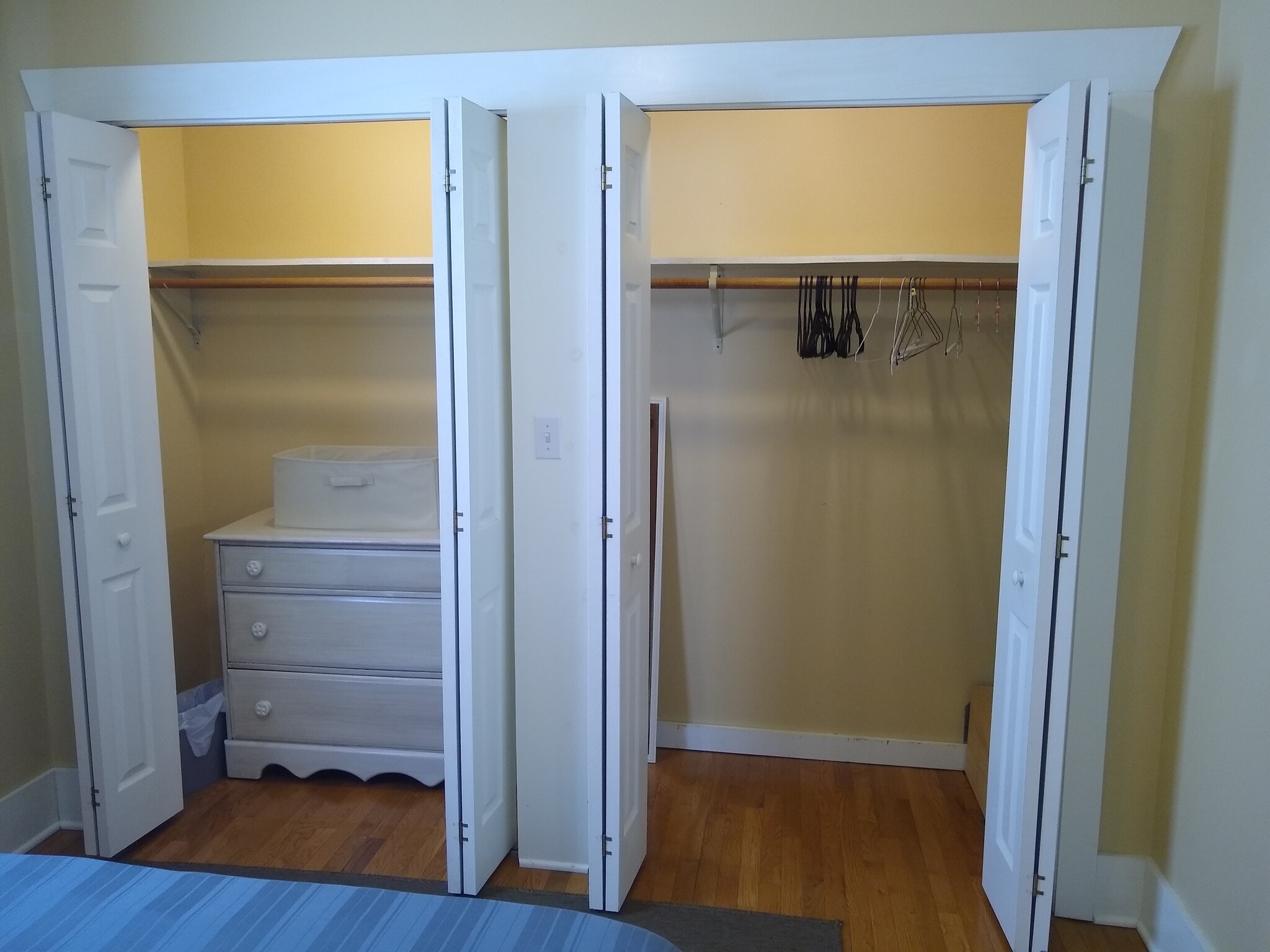Downstairs closets go wall to wall, can fit a dresser in the room as well as in the closet. - 156 Henry St