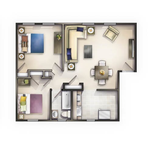 Floorplan - Croydon Manor Apartments