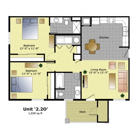 Floorplan - Ridgewood Hills Apartments