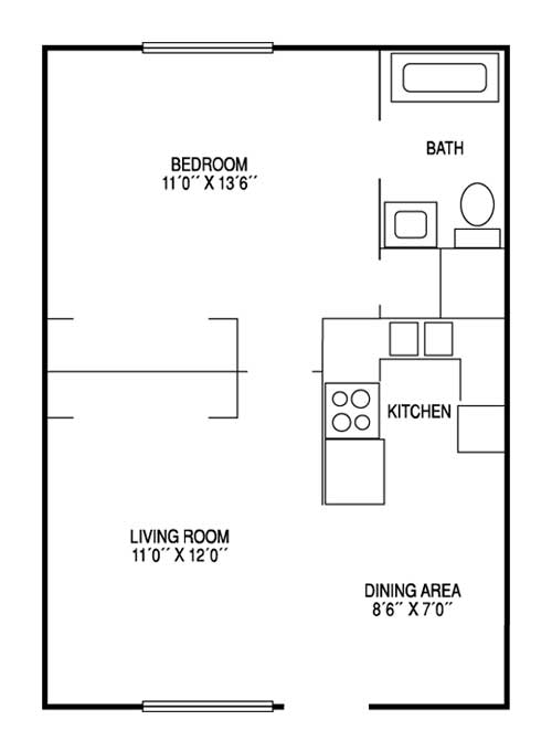 1BR/1BA - Madison Downtown Apartments