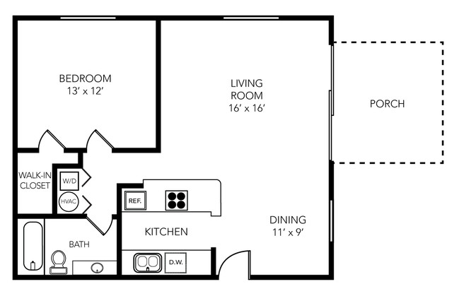 Floorplan - El Mar Apartments