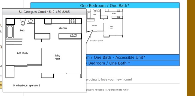1BR/1BA - St. George's Court